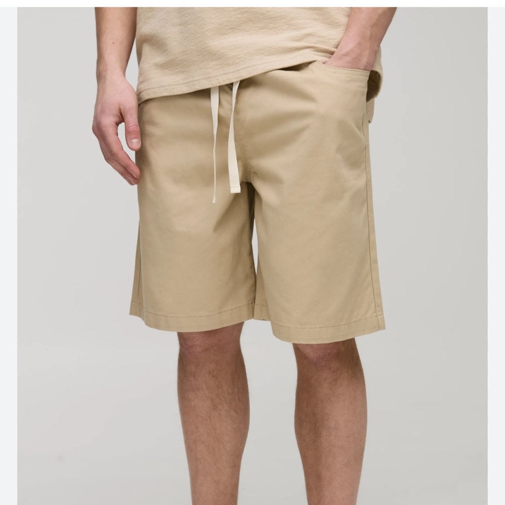 Tall Men's Classic Tan Elasticated waist Shorts size M